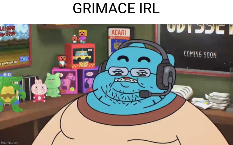 discord moderator | GRIMACE IRL | image tagged in discord moderator | made w/ Imgflip meme maker