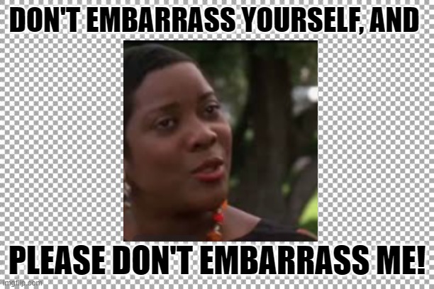 Don't embarrass me | DON'T EMBARRASS YOURSELF, AND; PLEASE DON'T EMBARRASS ME! | image tagged in free | made w/ Imgflip meme maker
