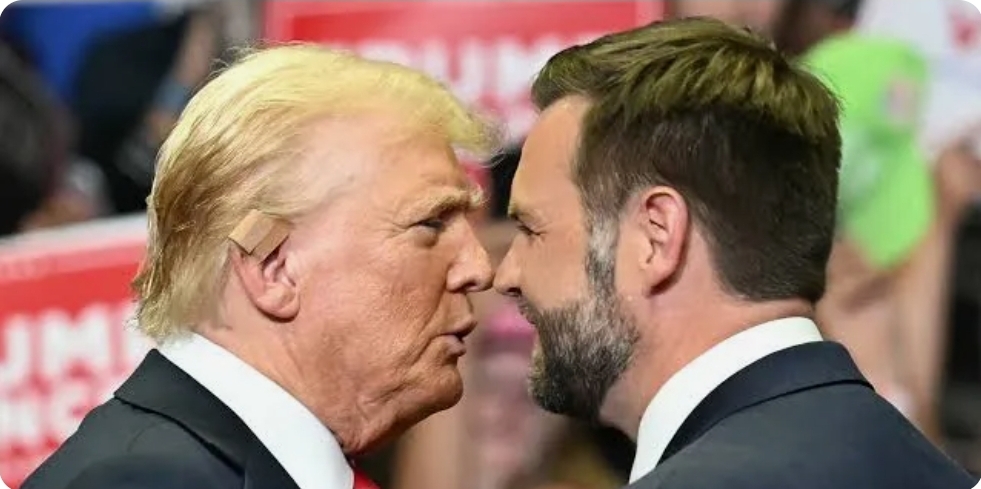 Trump Vance Nose to Nose Blank Meme Template