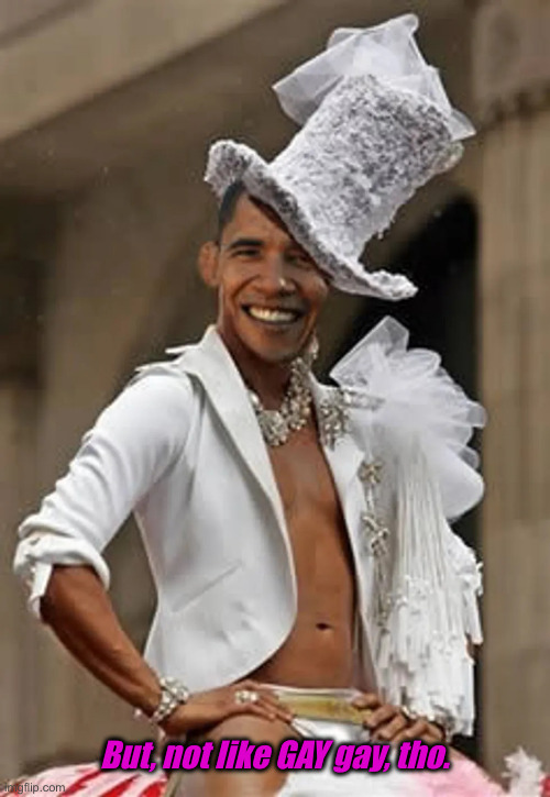 Barrack Obama | But, not like GAY gay, tho. | image tagged in barrack obama | made w/ Imgflip meme maker