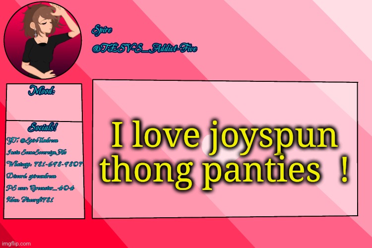 At a Walmart near you... | I love joyspun thong panties  ! | image tagged in tesv-s_addict-five announcement template,joyspun,walmart,thong,panties | made w/ Imgflip meme maker