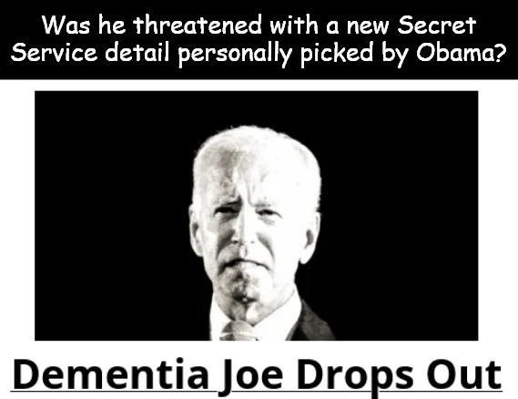 Bye Bye Joe from He Don't Know. | Was he threatened with a new Secret Service detail personally picked by Obama? | image tagged in memes,biden,trump,clinton | made w/ Imgflip meme maker