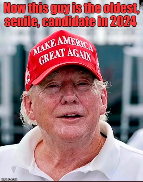 Don't vote for an old man passed his prime for president! Let's elect someone much, much younger. | Now this guy is the oldest, senile, candidate in 2024 | image tagged in donald trump,old,senile,election 2024 | made w/ Imgflip meme maker