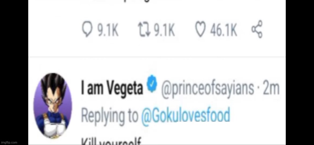 Vegeta kys | image tagged in vegeta kys | made w/ Imgflip meme maker