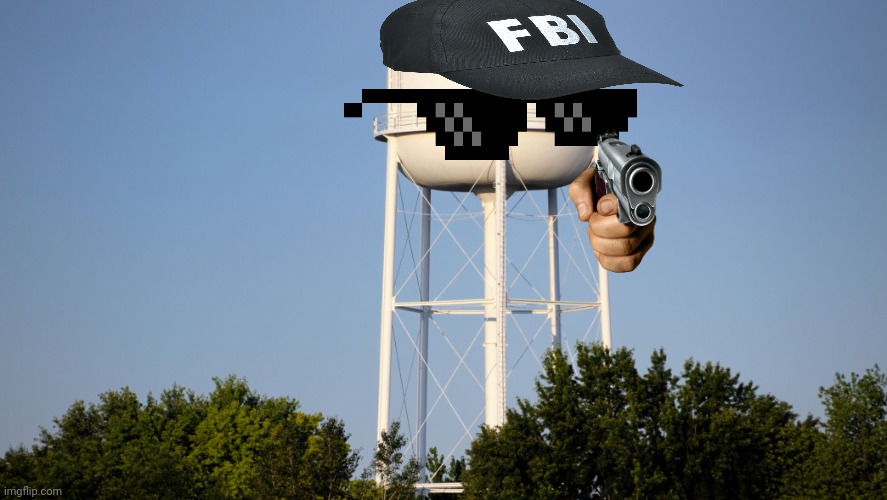 Nothing to see here | image tagged in water tower | made w/ Imgflip meme maker