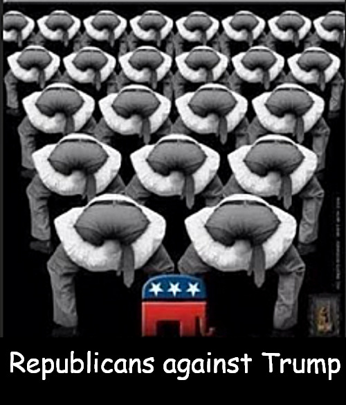 There they are in search of another Bush | Republicans against Trump | image tagged in memes,politics,trump,election | made w/ Imgflip meme maker