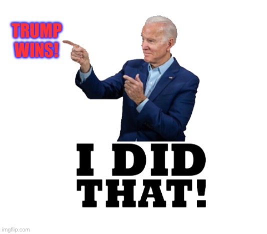 I did that biden | TRUMP WINS! | image tagged in i did that biden | made w/ Imgflip meme maker