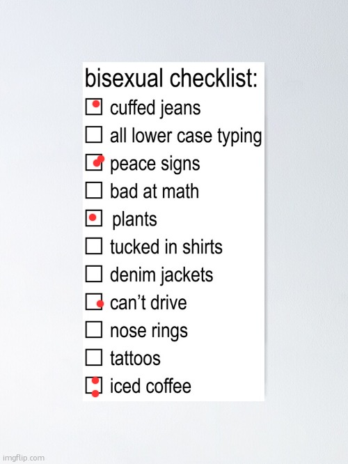 me being the ultimate copycat | image tagged in bisexual checklist | made w/ Imgflip meme maker