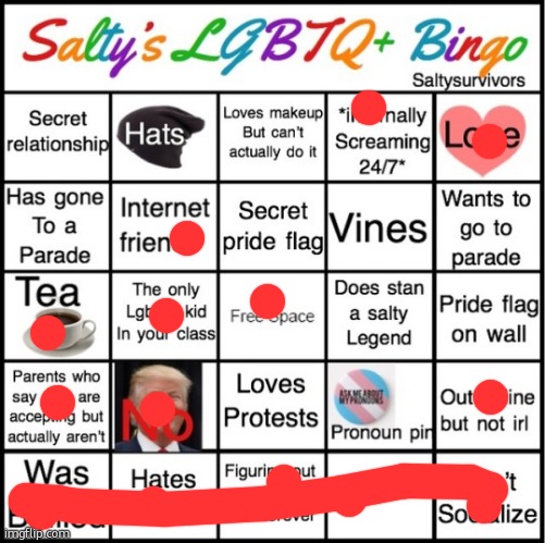 The Pride Bingo | image tagged in the pride bingo | made w/ Imgflip meme maker