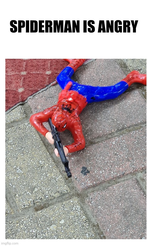 Spiderman is angery | SPIDERMAN IS ANGRY | image tagged in angry,spiderman | made w/ Imgflip meme maker