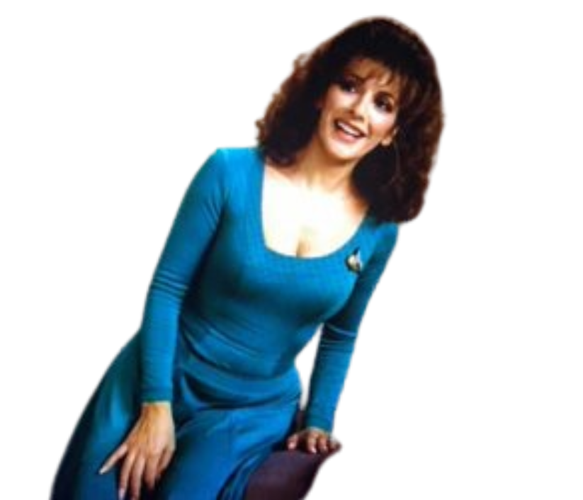 Deanna Troi Leaning Blank Meme Template