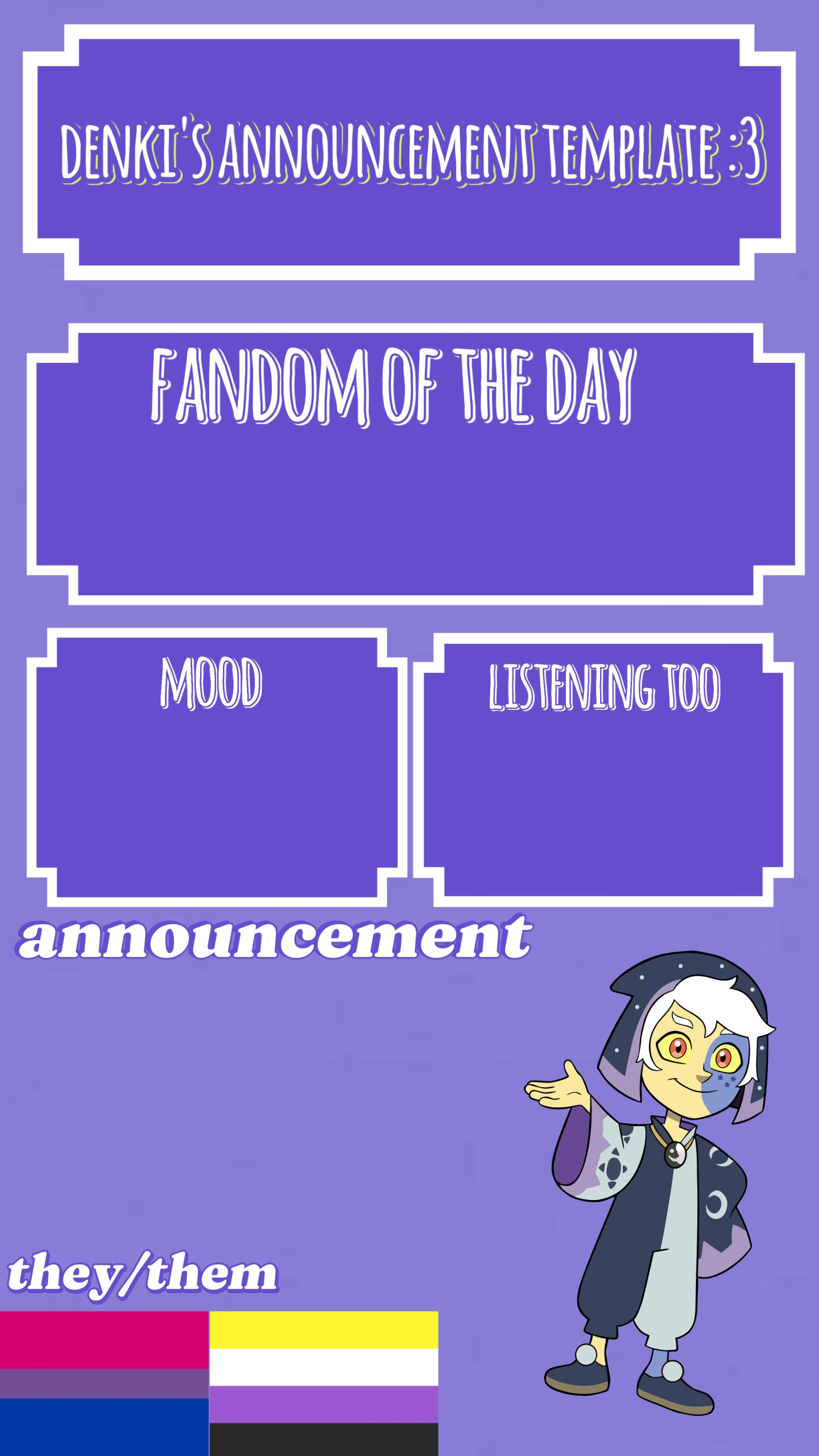 High Quality Denki's announcement template Blank Meme Template