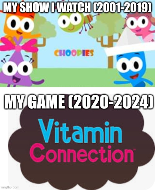 My Show I watch (Choopies) My Game (Vitamin Connection) | MY SHOW I WATCH (2001-2019); MY GAME (2020-2024) | image tagged in asthma,nintendo switch,wayforward,my wayforward setup | made w/ Imgflip meme maker
