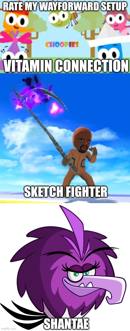 Rate My Wayforward setup | RATE MY WAYFORWARD SETUP; VITAMIN CONNECTION; SKETCH FIGHTER; SHANTAE | image tagged in asthma,choopies,funny,weird | made w/ Imgflip meme maker