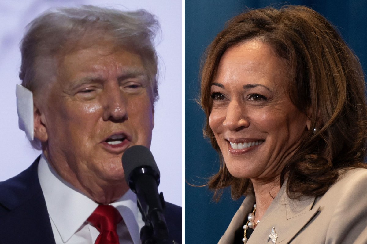 High Quality Trump Harris Blank Meme Template