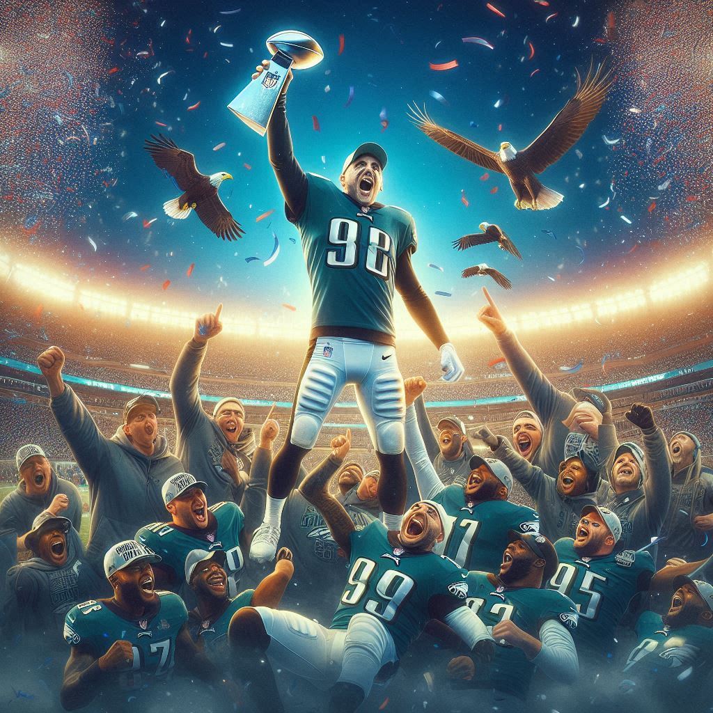 High Quality thedbdrager42s Superbowl eagles template Blank Meme Template