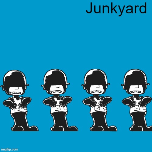 Best FNF mod song since Twiddle Finger, and Rotten Smoothie | Junkyard | image tagged in blank weezer blue album edit | made w/ Imgflip meme maker