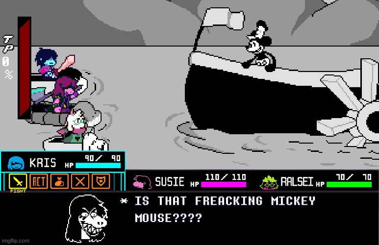 Mickey is canon to Deltarune real | image tagged in memes,deltarune,mickey mouse,steamboat willie | made w/ Imgflip meme maker