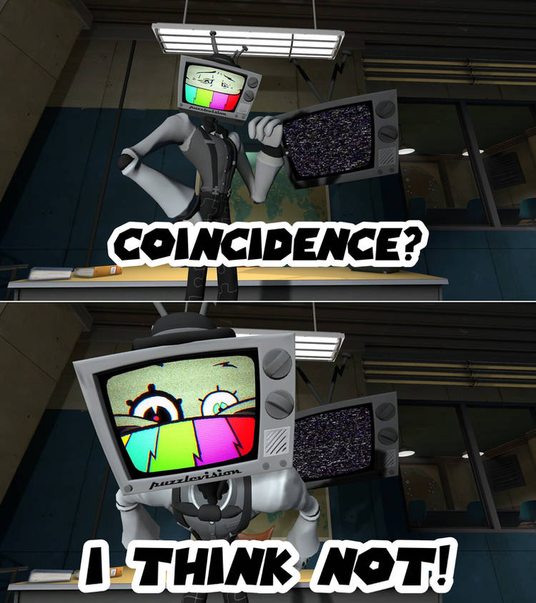 High Quality Mr Puzzles coincidence I think not Blank Meme Template