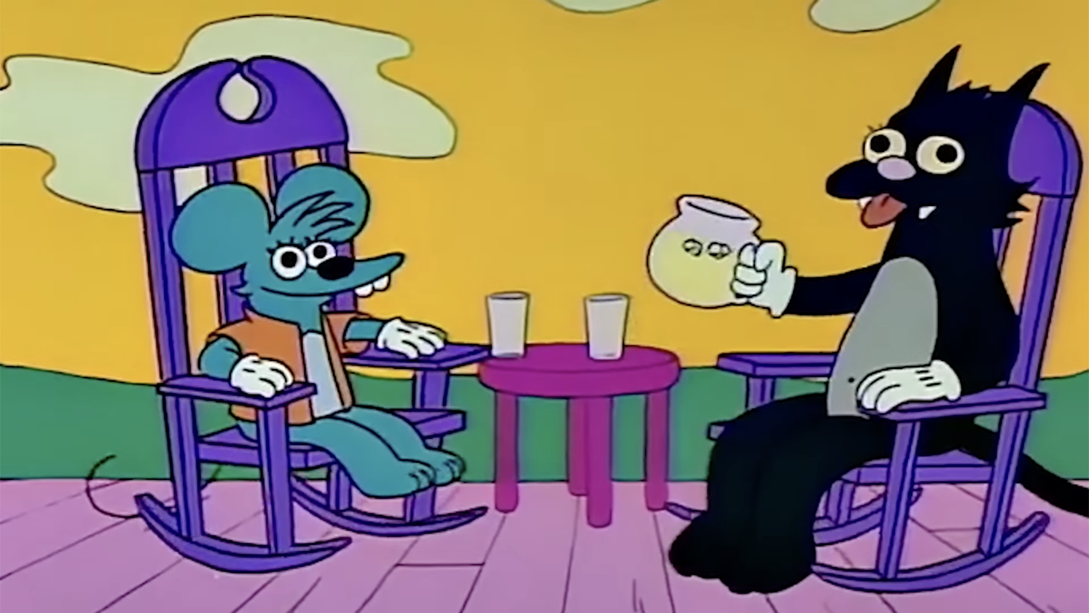 Itchy and Scratchy Lemonade Blank Meme Template