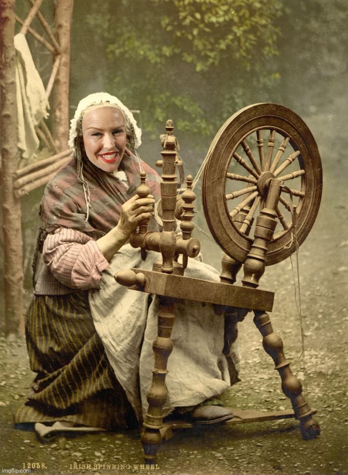 Old Woman at Spinning Wheel | image tagged in old woman at spinning wheel | made w/ Imgflip meme maker