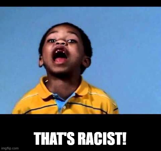 THAT'S RACIST! | image tagged in that's racist 2 | made w/ Imgflip meme maker