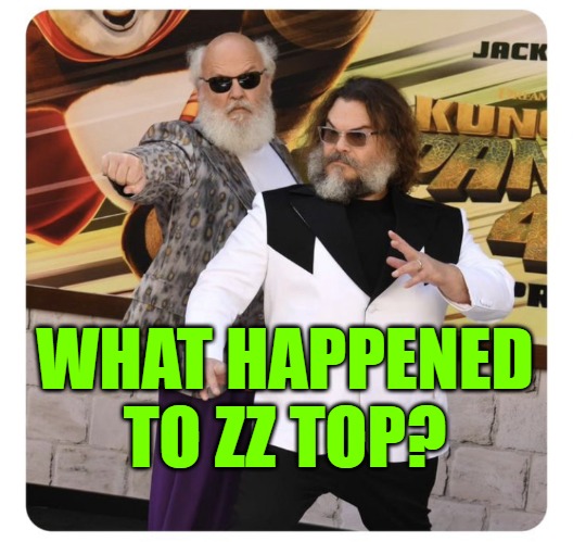 Tenacious Z | WHAT HAPPENED TO ZZ TOP? | image tagged in tenacious d,zz top,music meme,old people,jack black,funny memes | made w/ Imgflip meme maker