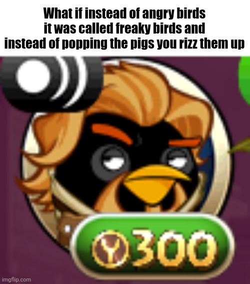 What if instead of angry birds it was called freaky birds and instead of popping the pigs you rizz them up | made w/ Imgflip meme maker