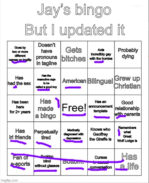 :] | image tagged in jay s bingo | made w/ Imgflip meme maker