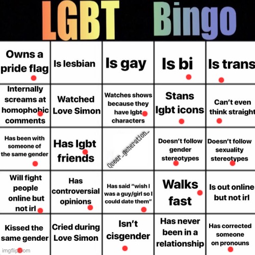 Idk if this is a hot take or a source of debate but I consider being enby to be trans because I wasn’t born enby | image tagged in lgbtq bingo | made w/ Imgflip meme maker