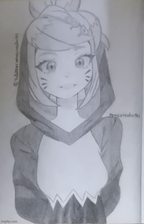 My drawing of Melony(SMG4) {Ulliam note: W} | image tagged in smg4,drawing | made w/ Imgflip meme maker