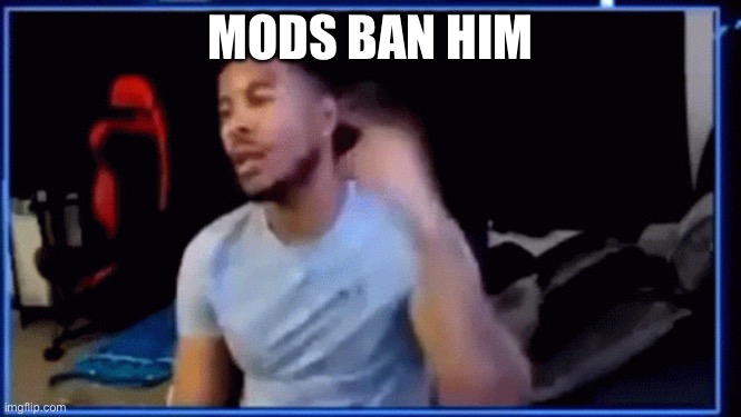 Mods ban him | MODS BAN HIM | image tagged in mods ban him | made w/ Imgflip meme maker