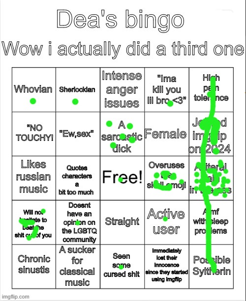 Dea's bingo | image tagged in dea's bingo | made w/ Imgflip meme maker