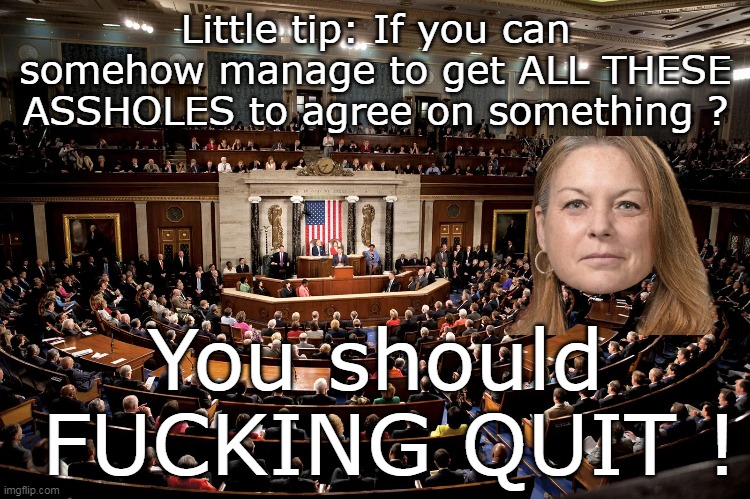 Cheatle does the impossible | Little tip: If you can somehow manage to get ALL THESE ASSHOLES to agree on something ? You should
 FUCKING QUIT ! | image tagged in cheatle resign meme | made w/ Imgflip meme maker