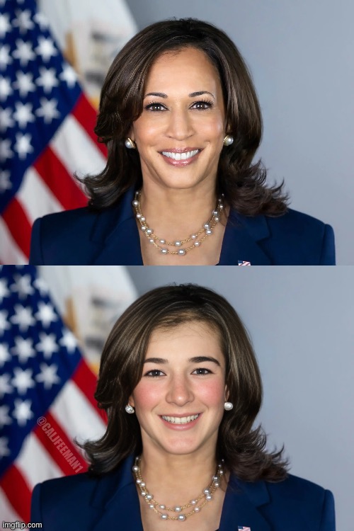 Kamala Harris and Harry Sisson | @CALJFEEMAN1 | image tagged in kamala harris,democrats,liberals,maga,joe biden,presidential race | made w/ Imgflip meme maker