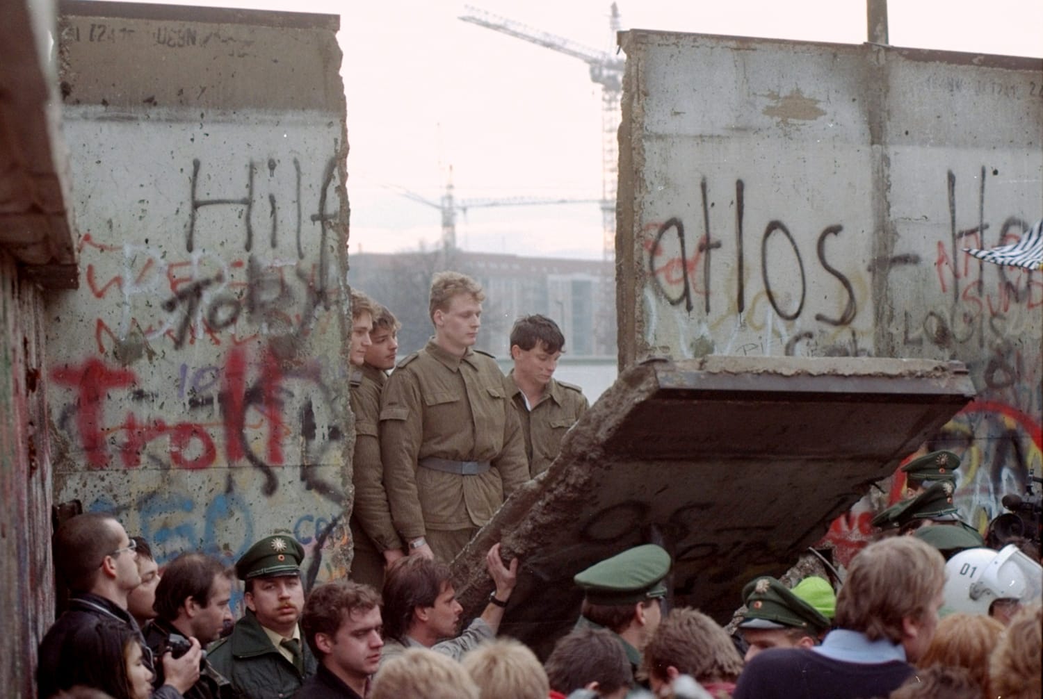 Berlin Wall Falling Blank Meme Template