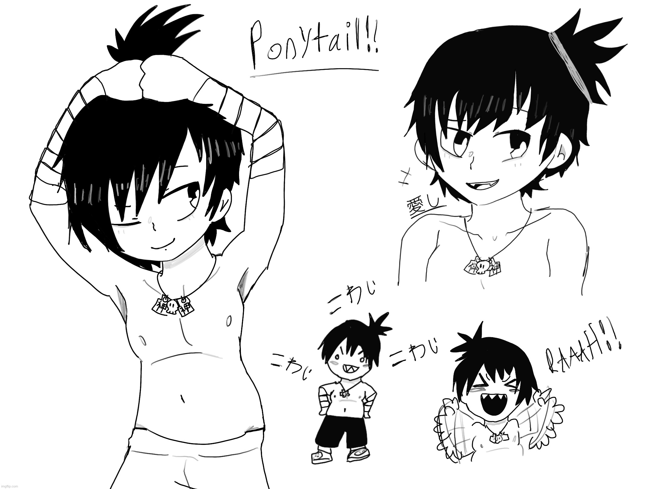 Icy shirtless with a ponytail>>>>> | made w/ Imgflip meme maker