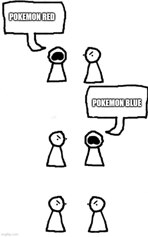 Two plebs (but they're both yapping) | POKEMON RED; POKEMON BLUE | image tagged in two plebs but they're both yapping | made w/ Imgflip meme maker