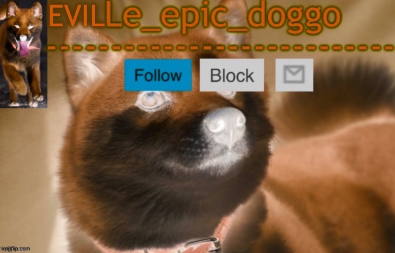 evil le epic doggo | image tagged in evil le epic doggo | made w/ Imgflip meme maker