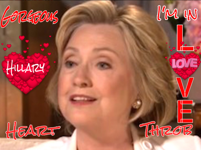 Hillary Heart Throb Blank Meme Template