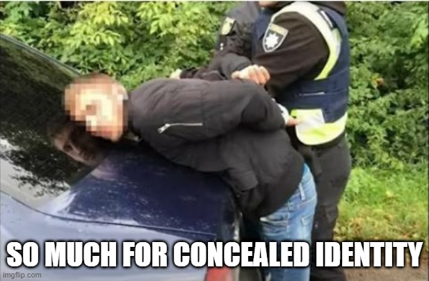 Why Blur? | SO MUCH FOR CONCEALED IDENTITY | image tagged in you had one job | made w/ Imgflip meme maker