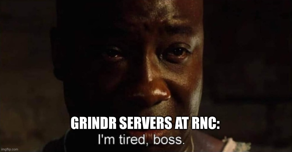 That is quite a feat. | GRINDR SERVERS AT RNC: | image tagged in rnc,conservative hypocrisy,closet,2024,i'm tired boss | made w/ Imgflip meme maker