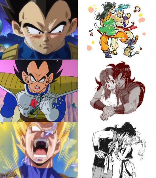 Vegeta Hates Yamcha x Bulma Fanart | made w/ Imgflip meme maker