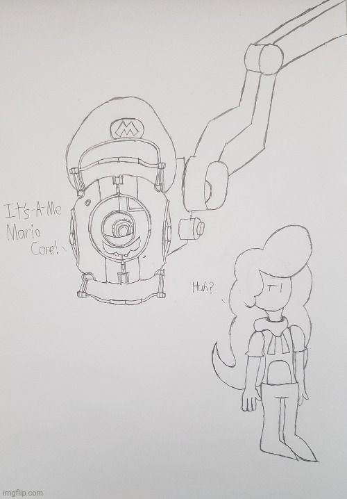 Mario Core! (Ft. Lian) | image tagged in portal,portal 2,mario,drawing | made w/ Imgflip meme maker