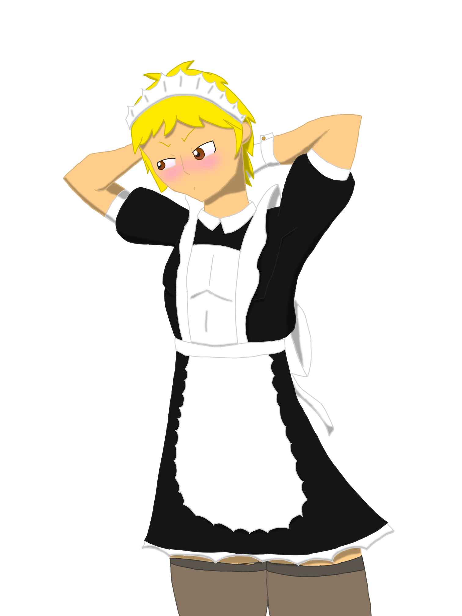 Maid Sunny by Pearlfan23 Blank Meme Template