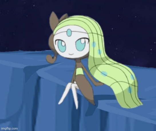 Melody chilling at a cliff at night.mp3 | made w/ Imgflip meme maker