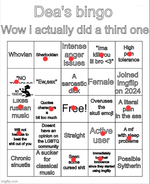 Bro im so close in two different places | image tagged in dea's bingo | made w/ Imgflip meme maker