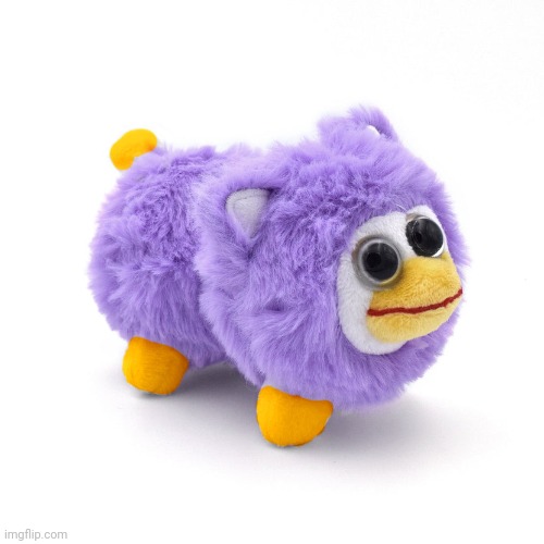 he come's for the peanuts | image tagged in purple fuzzpy | made w/ Imgflip meme maker