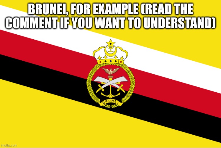 BRUNEI, FOR EXAMPLE (READ THE COMMENT IF YOU WANT TO UNDERSTAND) | made w/ Imgflip meme maker