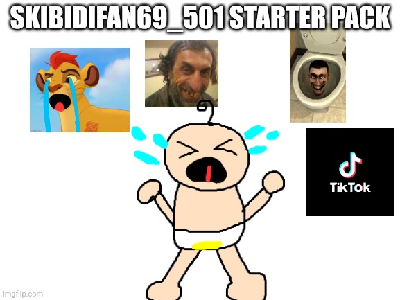 Blank White Template | SKIBIDIFAN69_501 STARTER PACK | image tagged in blank white template | made w/ Imgflip meme maker